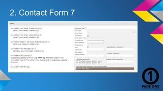 2. Contact Form 7 
 