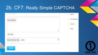 2b. CF7: Really Simple CAPTCHA 
 