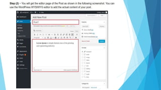 Word press posts(preview &amp; publish)