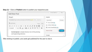 Word press posts(preview &amp; publish)