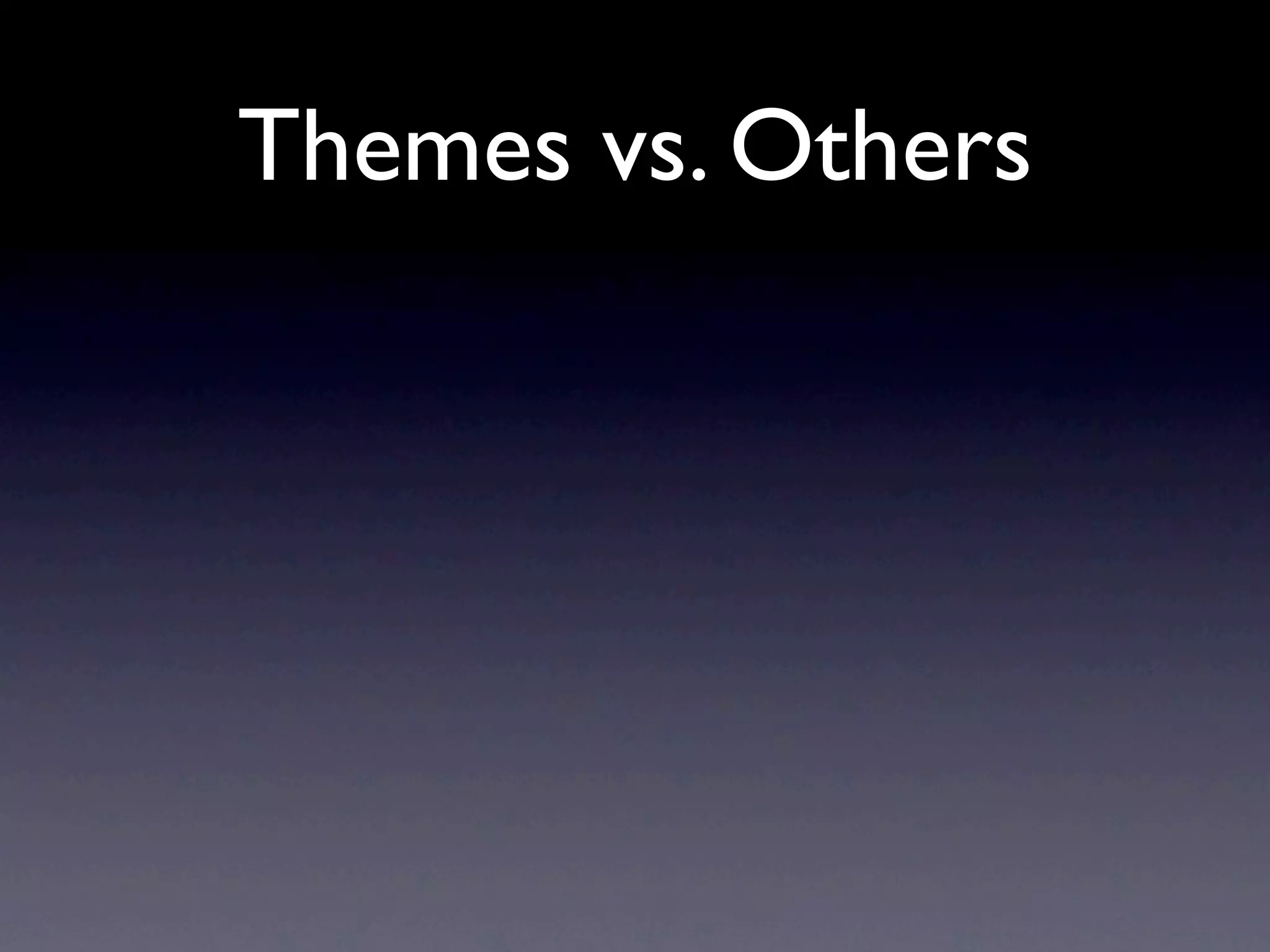 Themes vs. Others
 