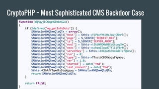 CryptoPHP ~ Most Sophisticated CMS Backdoor Case
 