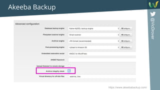 @VicDrover
Akeeba Backup
https://www.akeebabackup.com/
 