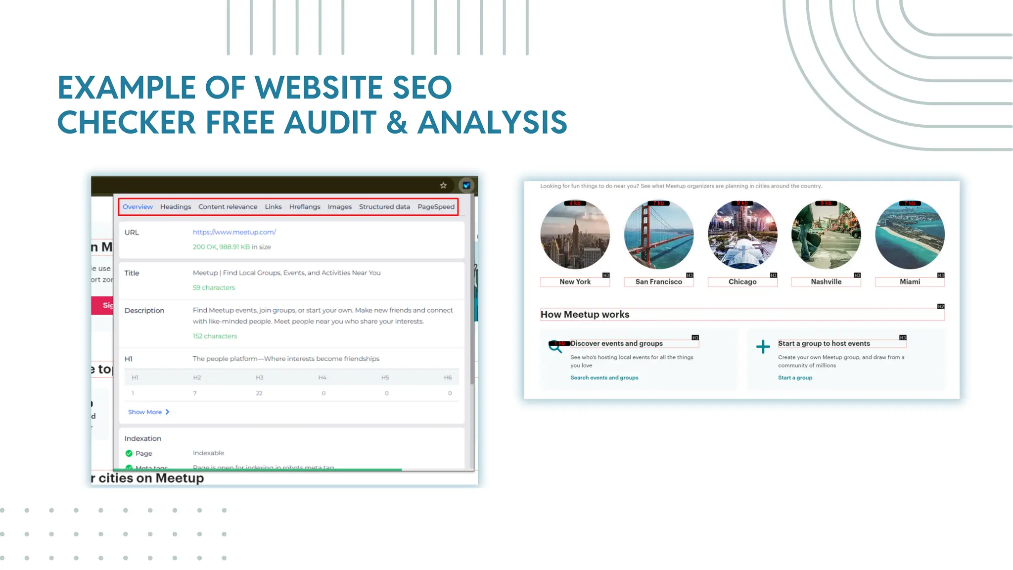 EXAMPLE OF WEBSITE SEO
CHECKER FREE AUDIT & ANALYSIS
 