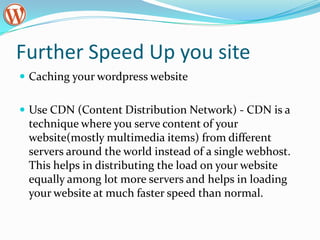 Reduce database sizeOptimize DB tablesUse wp-optimize pluginDelete post revisionsUse wp-optimize plugin or revision control pluginDelete spam and unapproved commentsUse wp-optimize plugin