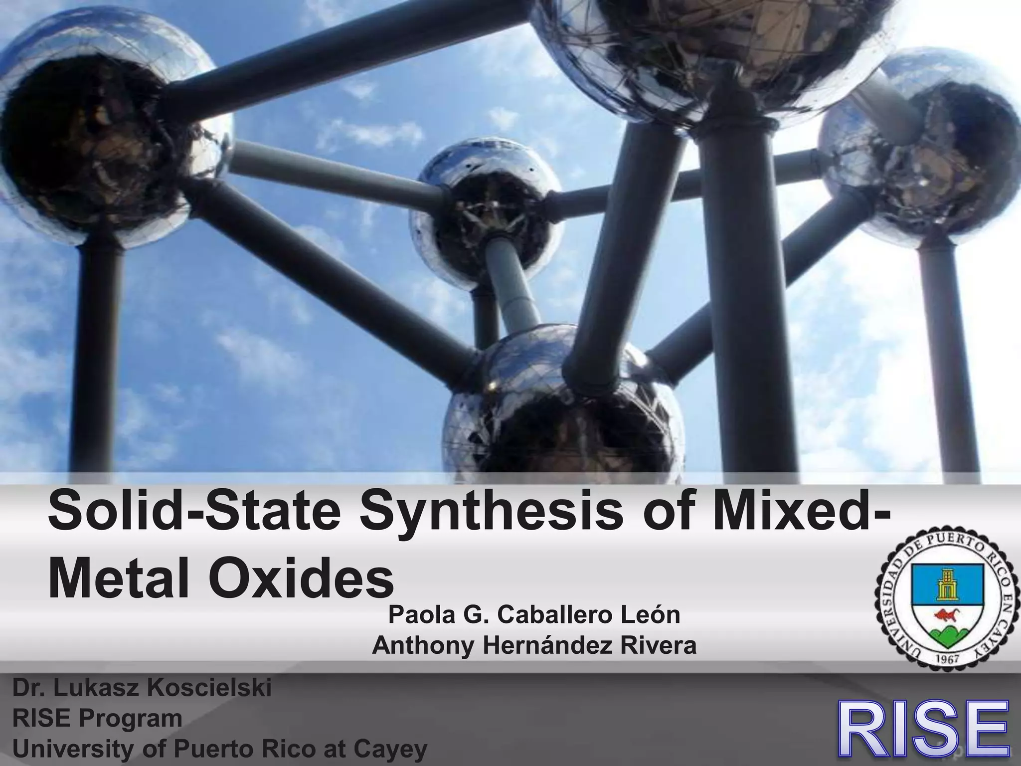 Solid State Synthesis of Mixed-Metal Oxides | PPT