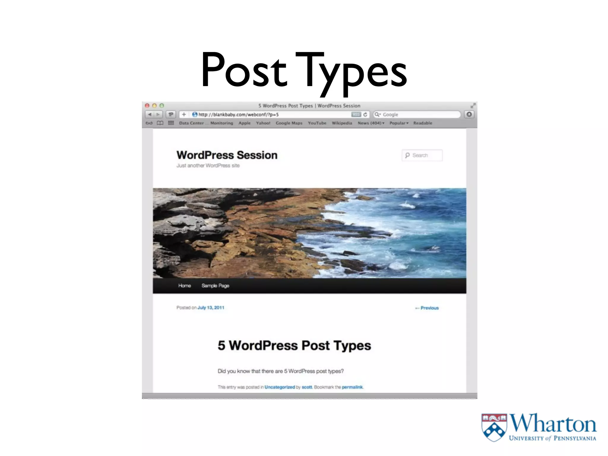 Post Types
 