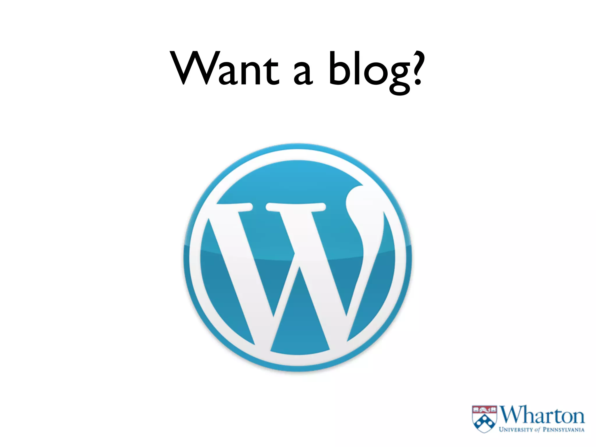 Want a blog?
 