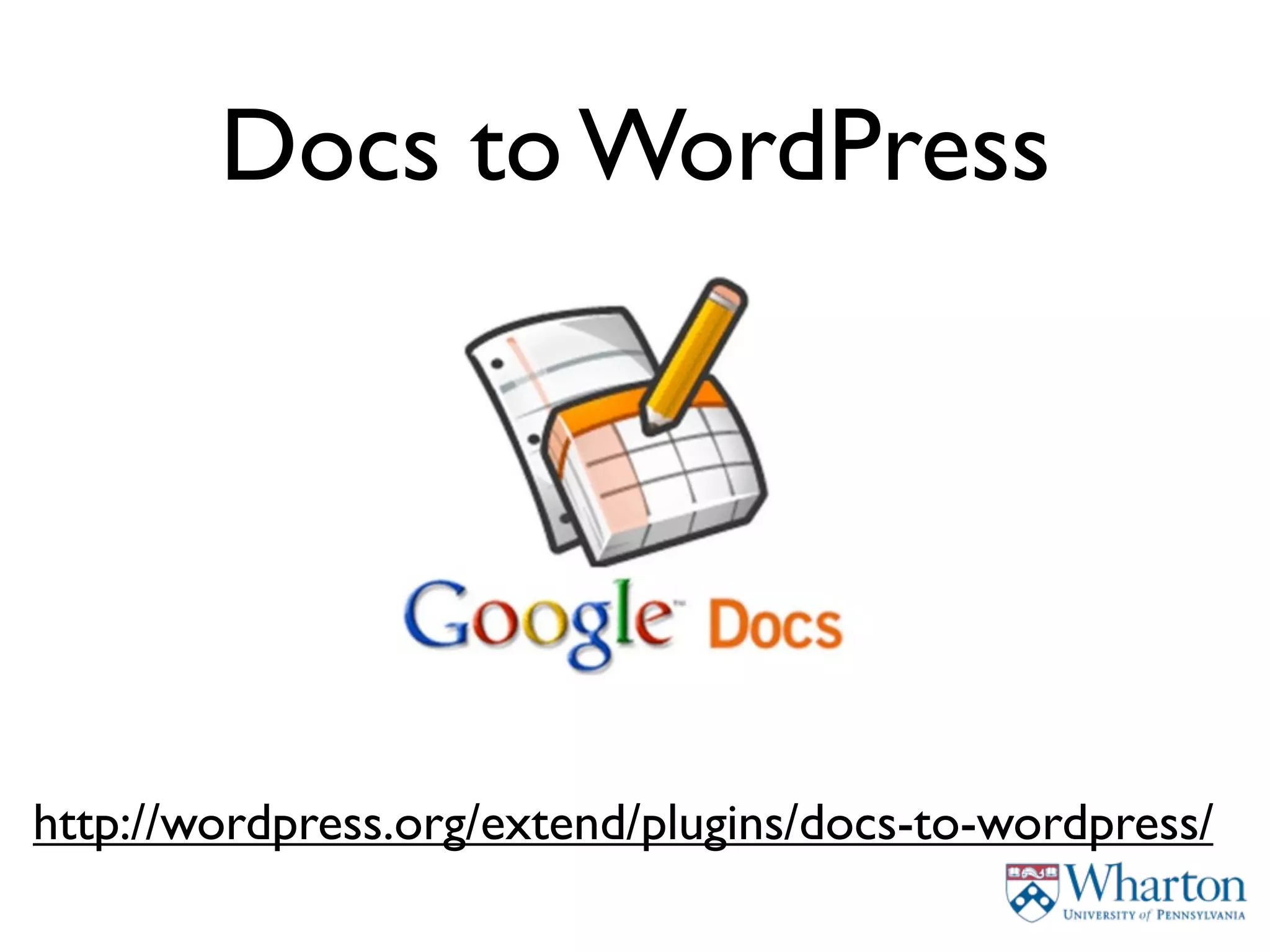 Docs to WordPress




http://wordpress.org/extend/plugins/docs-to-wordpress/
 