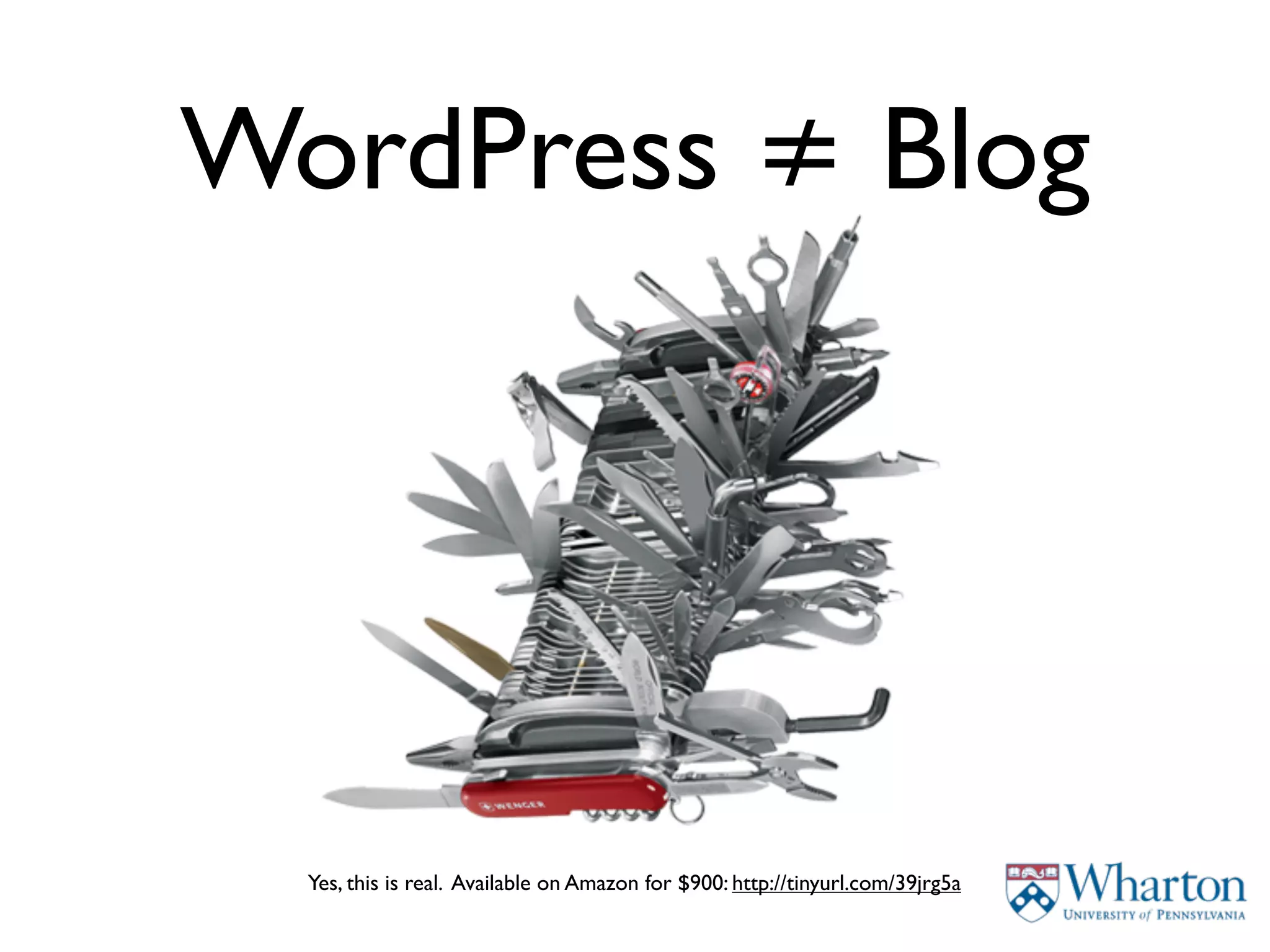 WordPress ≠ Blog




  Yes, this is real. Available on Amazon for $900: http://tinyurl.com/39jrg5a
 