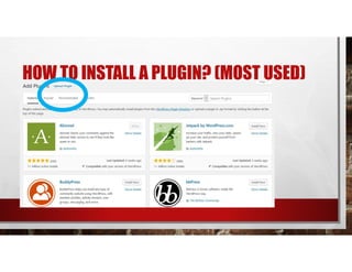 HOW TO INSTALL A PLUGIN? (MOST USED)
 