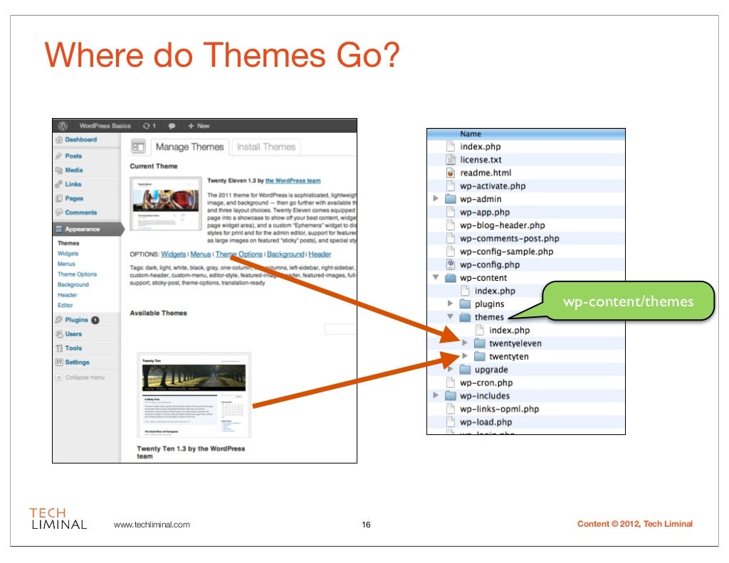 Where do Themes Go? wpcontent/themes