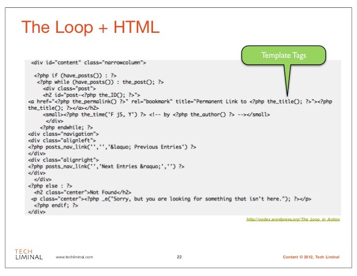 The Loop + HTML Template