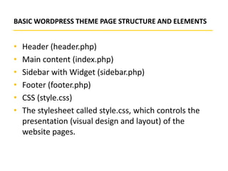Wordpress theme development | PPTX