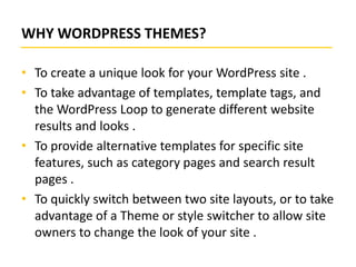 Wordpress theme development | PPTX