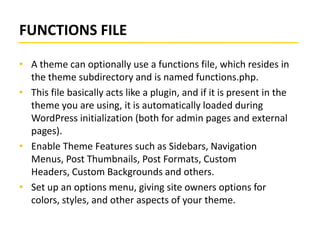 Themes Function Wordpress theme development | PPTX