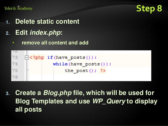 wordpress theme from html template