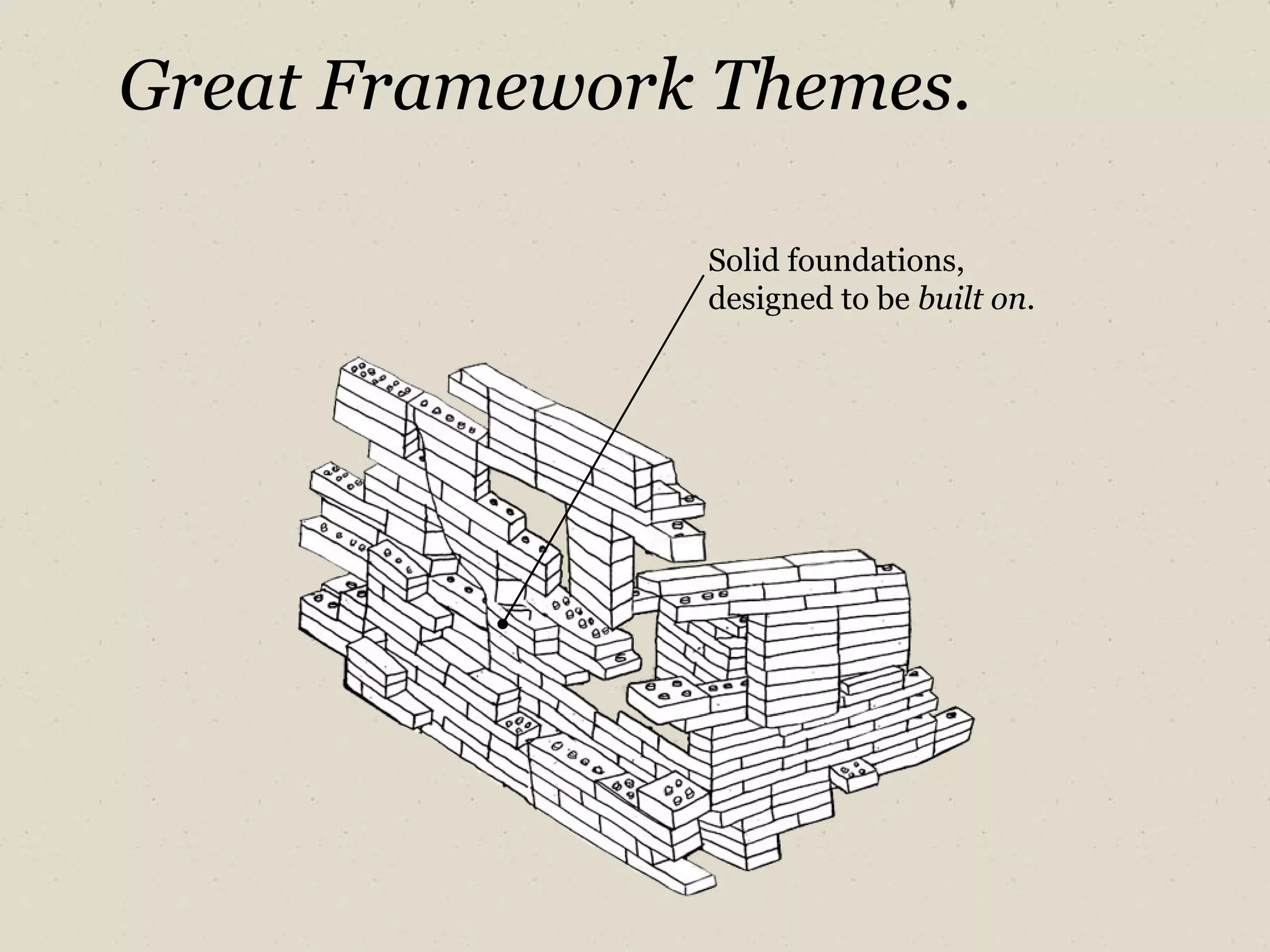 Great Framework Themes. Solid foundations, designed to be  built on . 