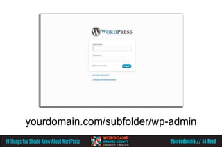 yourdomain.com/subfolder/wp-admin
 