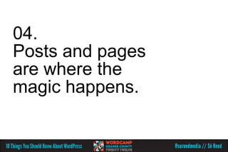 04.
Posts and pages
are where the
magic happens.
 