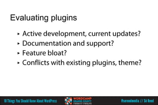 Evaluating plugins
 ▸
 ▸
 ▸
 ▸
 