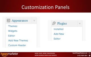 Customization Panels




2/8/2010                          13
 