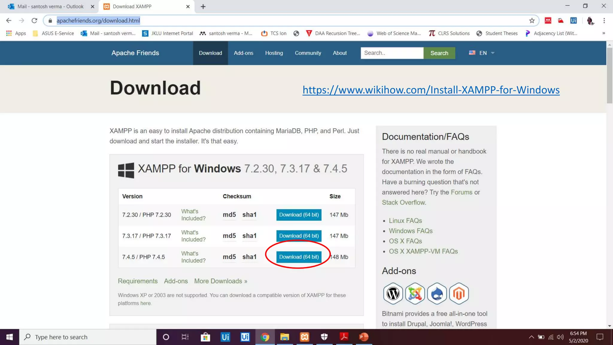 https://www.wikihow.com/Install-XAMPP-for-Windows
 