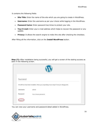 learn wordpress for beginners | PDF