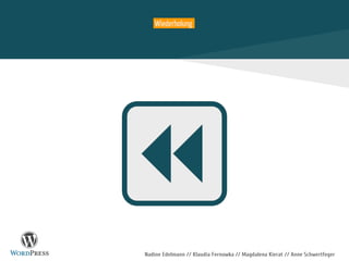 Nadine Edelmann // Klaudia Fernowka // Magdalena Kierat // Anne Schwertfeger
Wiederholung-
 