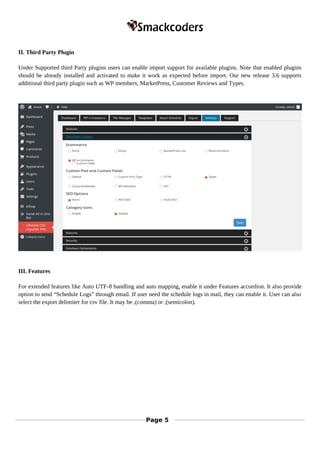Wordpress Ultimate CSV Importer Pro Plugin Manual | PDF