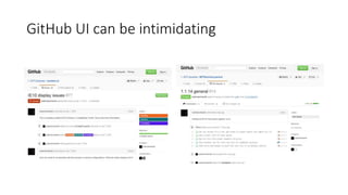 GitHub UI can be intimidating
 