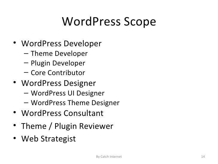 Wordpress Uses Scope Wordpress Uses Scope