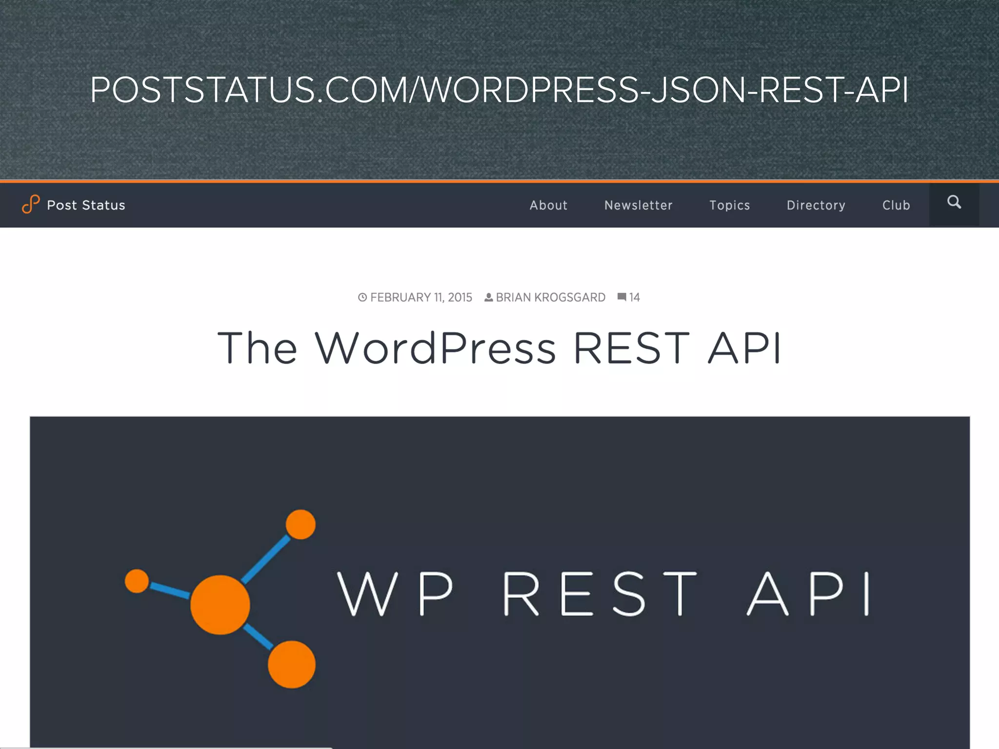 POSTSTATUS.COM/WORDPRESS-JSON-REST-API
 