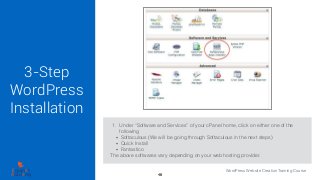 WordPress Website Creation Training Course Slides | PDF