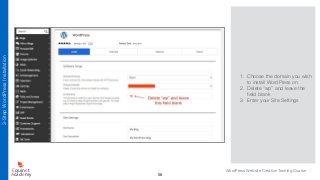 WordPress Website Creation Training Course Slides | PDF