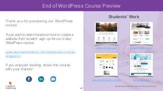 WordPress Website Creation Training Course Slides | PDF