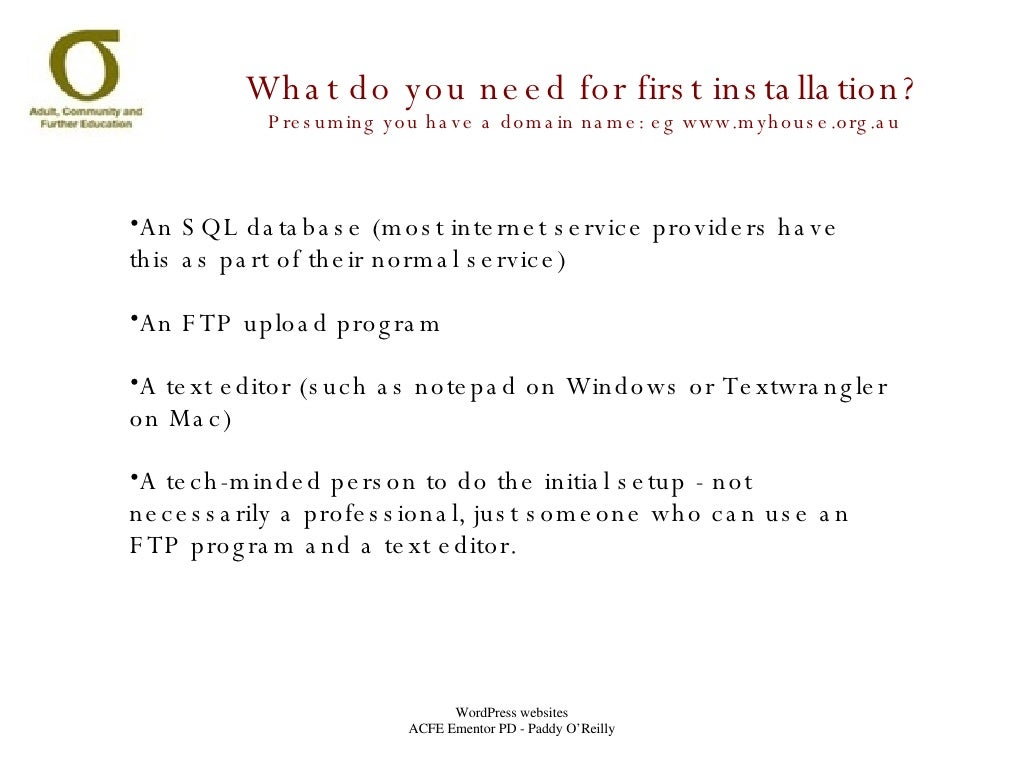 wordpress site