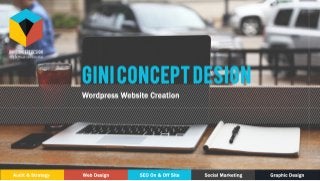 Wordpress website services - Gini Concept Design