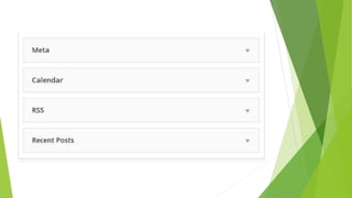 Word press  widget management
