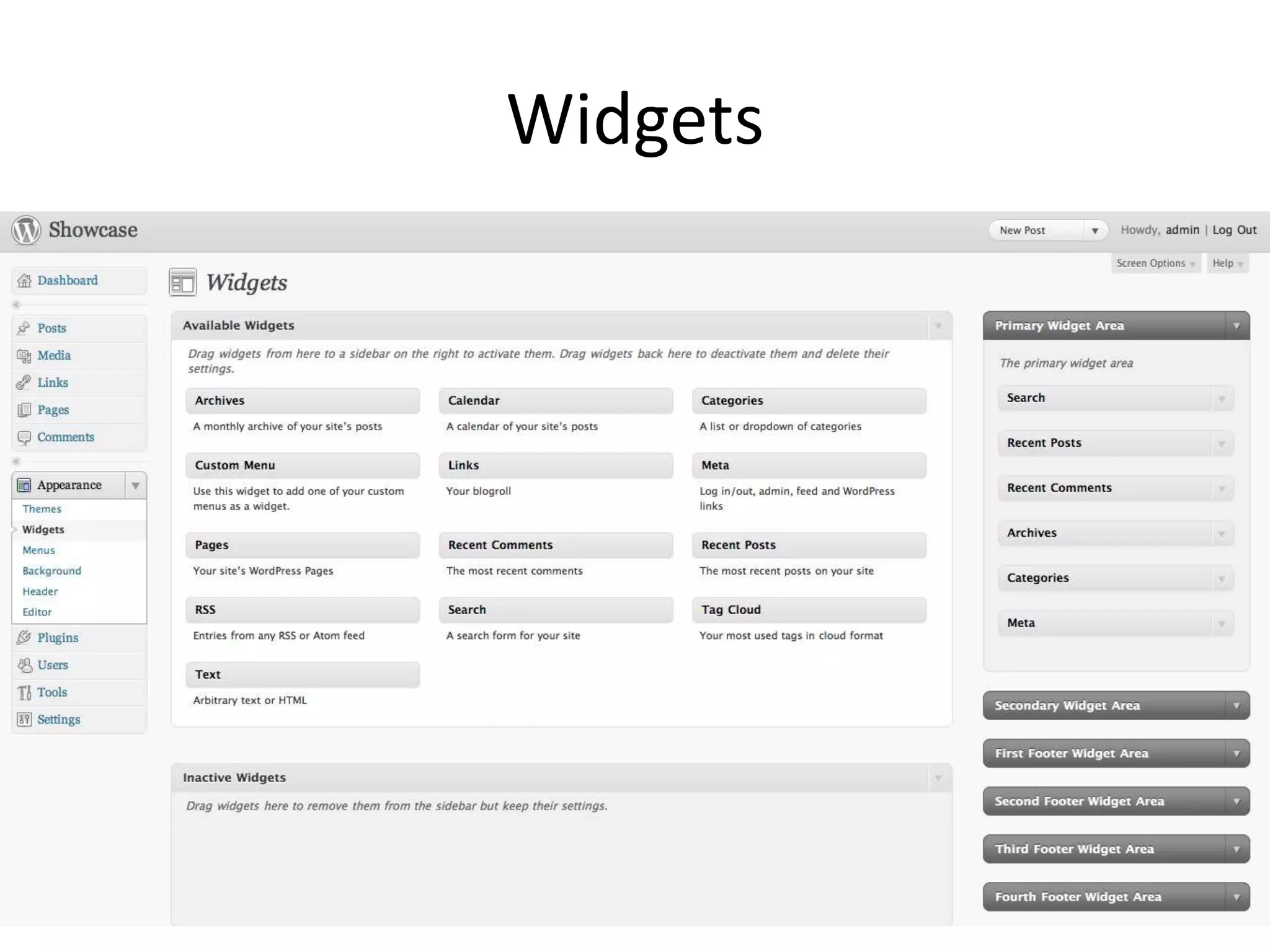 Widgets