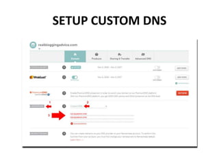 SETUP CUSTOM DNS
 