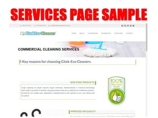 SERVICES PAGE SAMPLE
 
