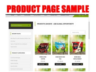 PRODUCT PAGE SAMPLE
 