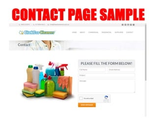 CONTACT PAGE SAMPLE
 