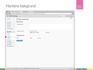 Hantera bakgrund
 