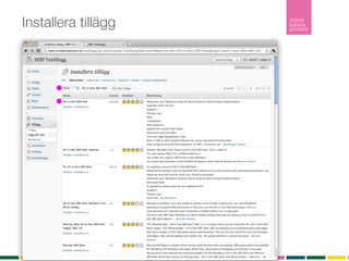 Installera tillägg
 