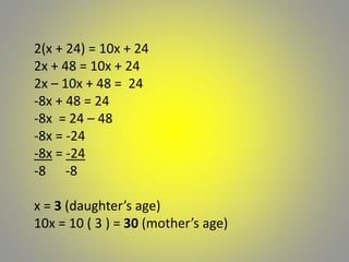 Word Problem Using 24 Word Problem | PPTX