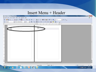 Insert Menu + Header
 