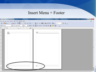 Insert Menu + Footer
 